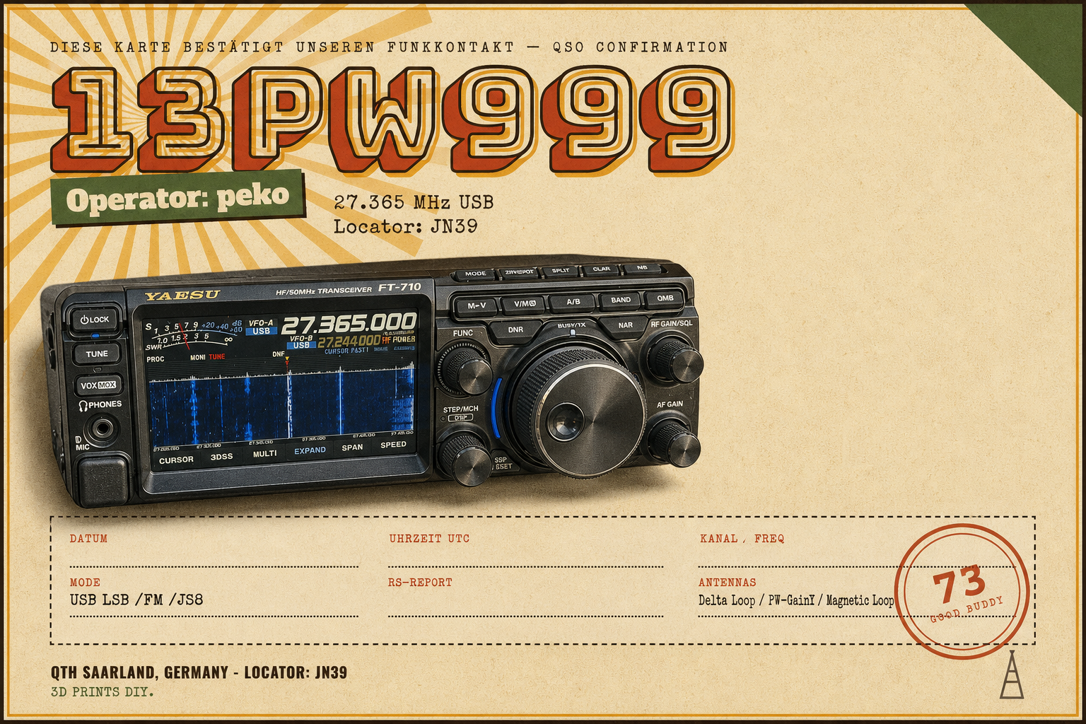 QSL Karte via log11DX